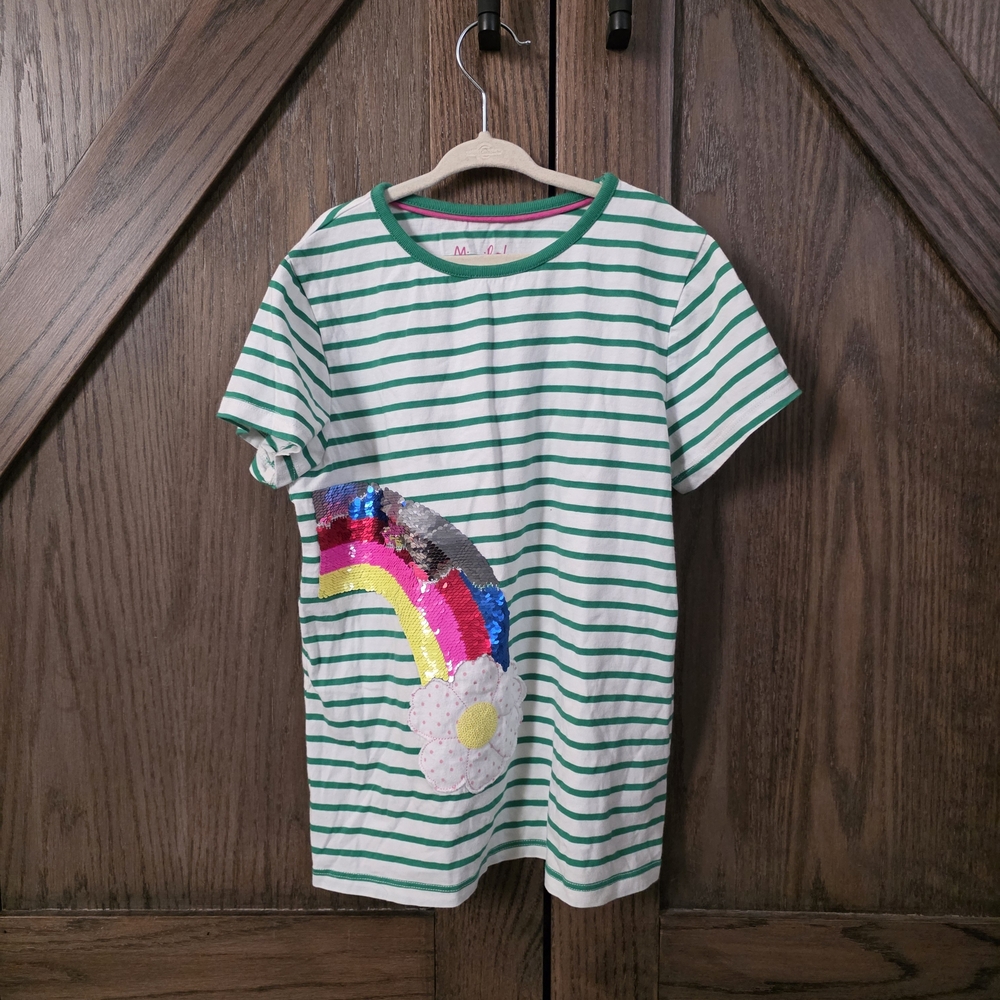 Mini Boden Flip Sequin Tee